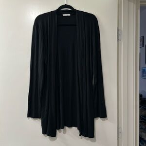 Thin Longline Black Cardigan